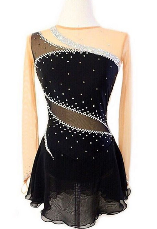 Competition Figure Skating Dress - Any color - with Crystals